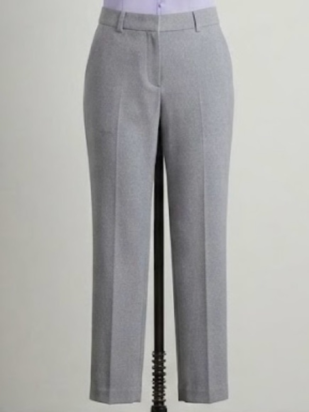 Women’s High-Waist Ankle-Length Light Grey Dress Trousers